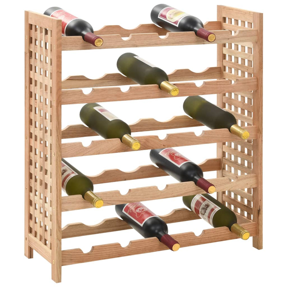 Wine Rack For 25 Bottles Solid Walnut Wood 24.8&quot;X9.8&quot;X28.7&quot;