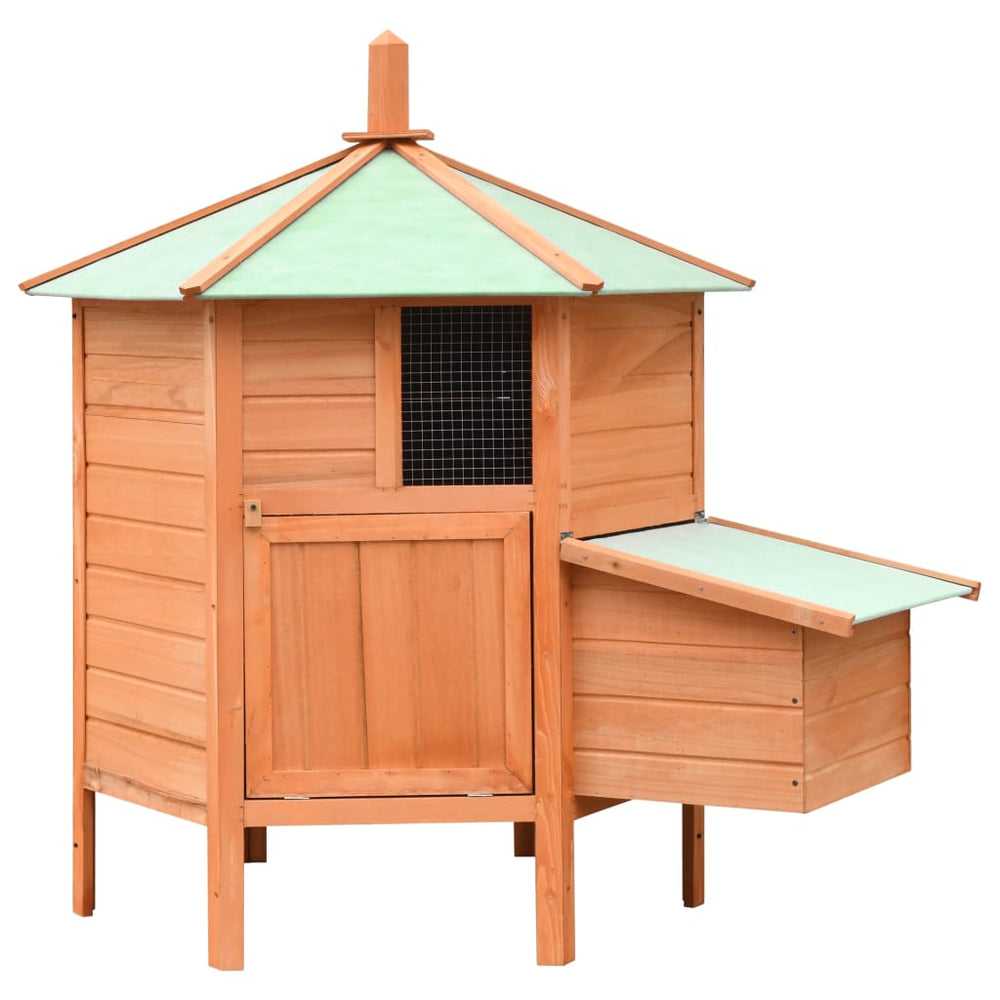 Chicken Cage Solid Pine & Fir Wood 49.6&quot;X46.1&quot;X49.2&quot;