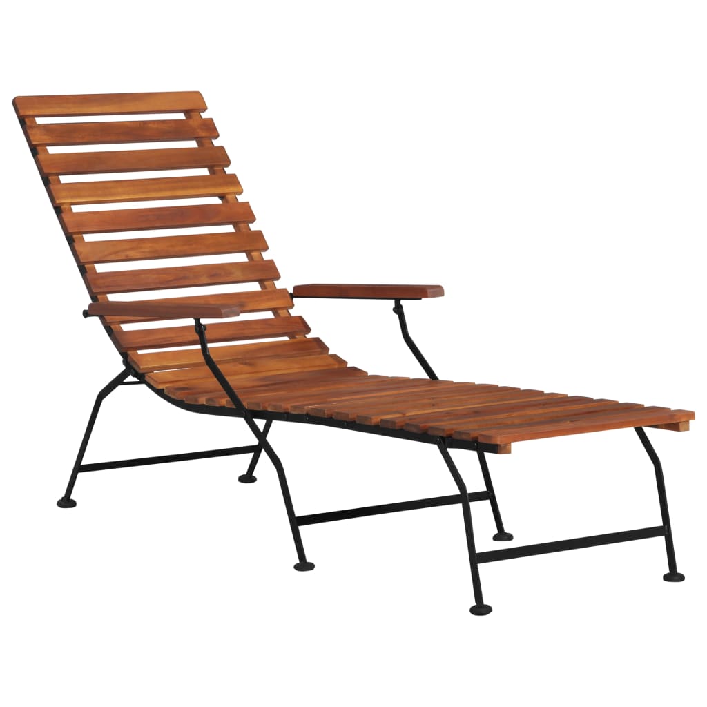 Patio Deck Chair Solid Wood Acacia