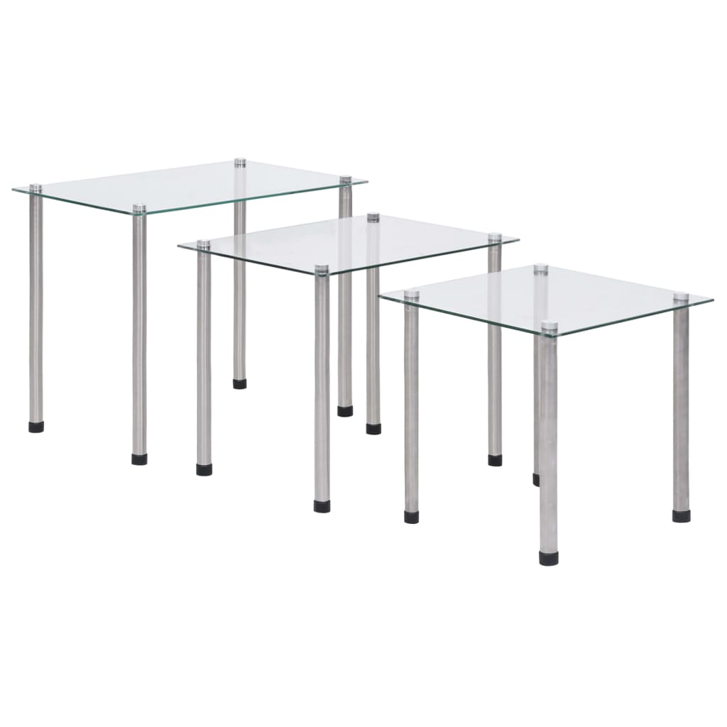 Nesting Tables Pcs Tempered Glass