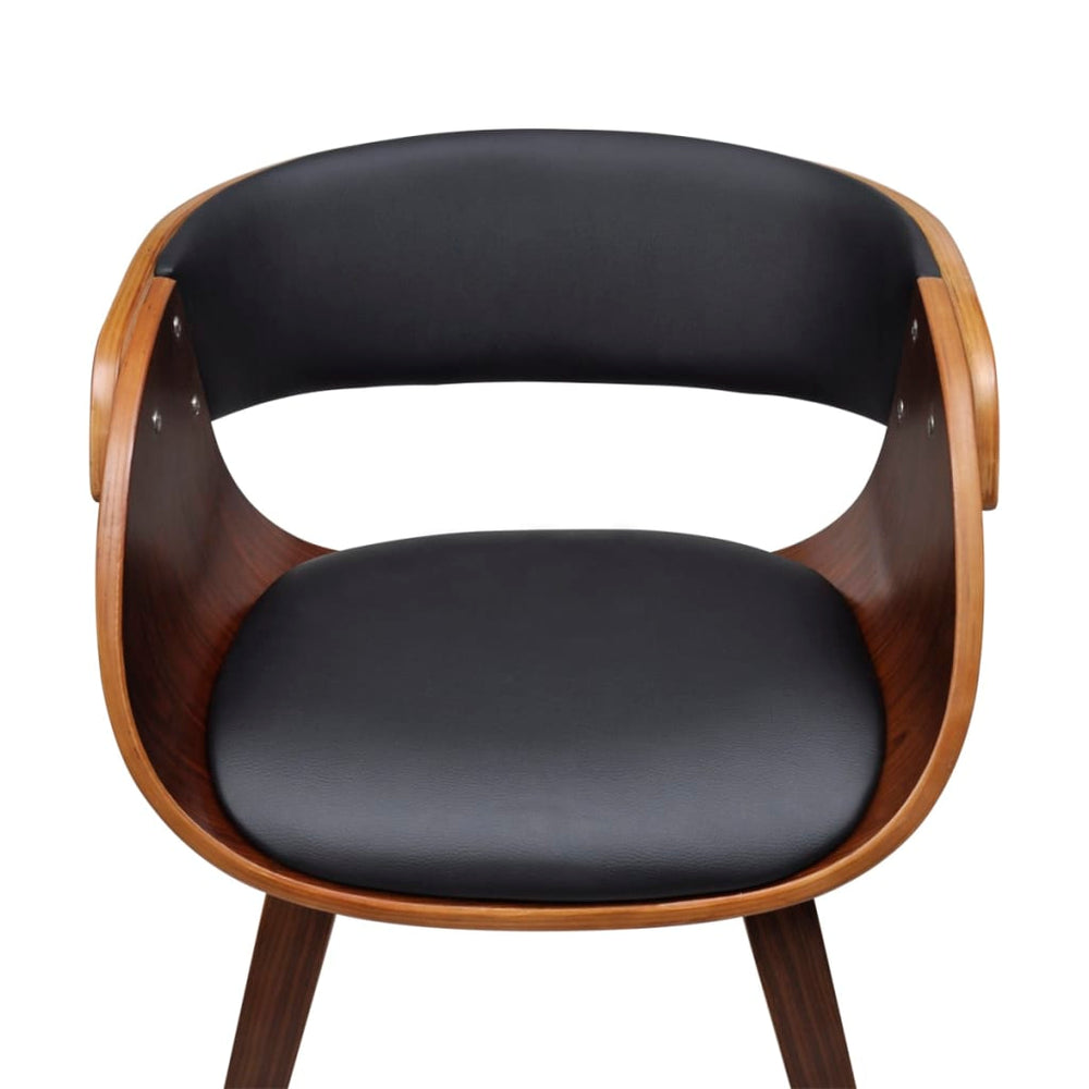Dining Chair Bent Wood And Faux Leather