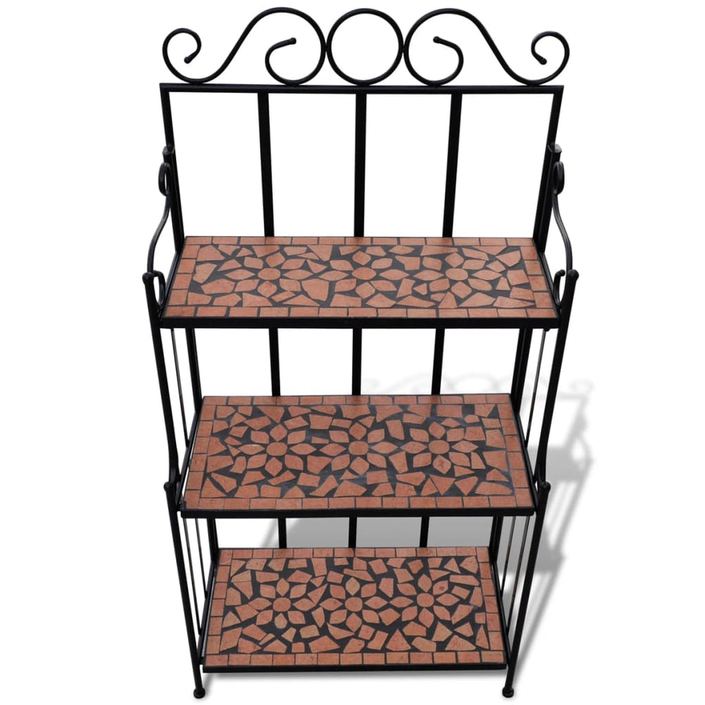 Plant Stand Display Color Mosaic Pattern