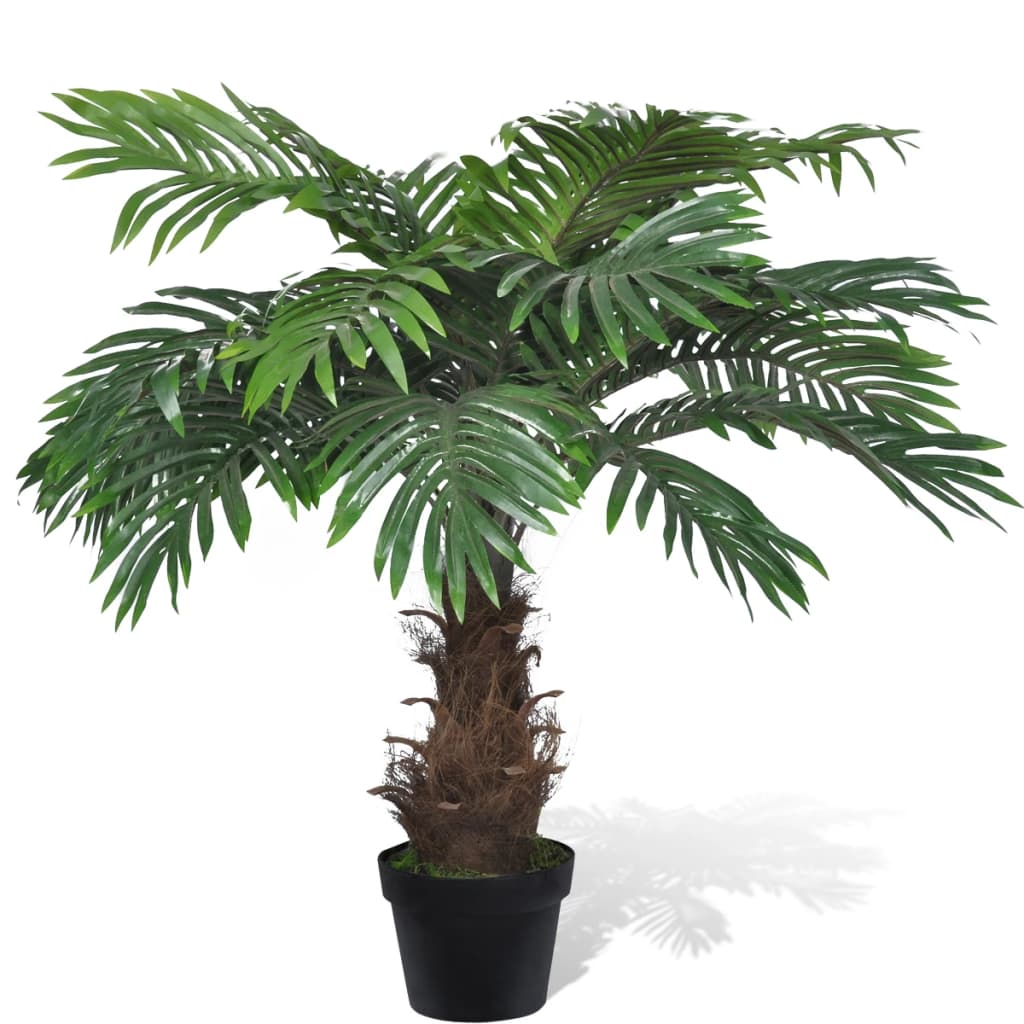 Lifelike Artificial Cycas Palm Tree With Pot 3&quot;