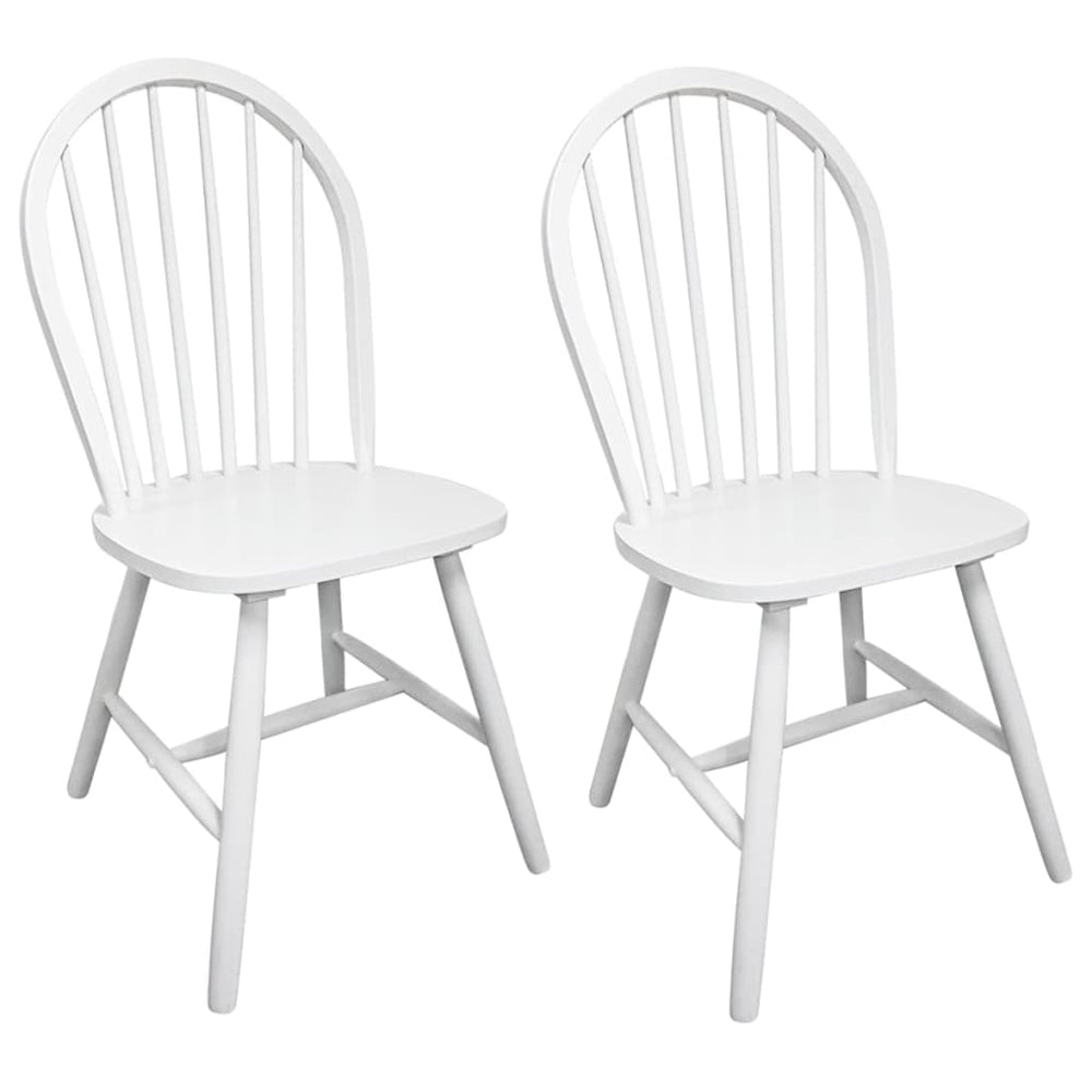 Dining Chairs Pcs Solid Rubber Wood