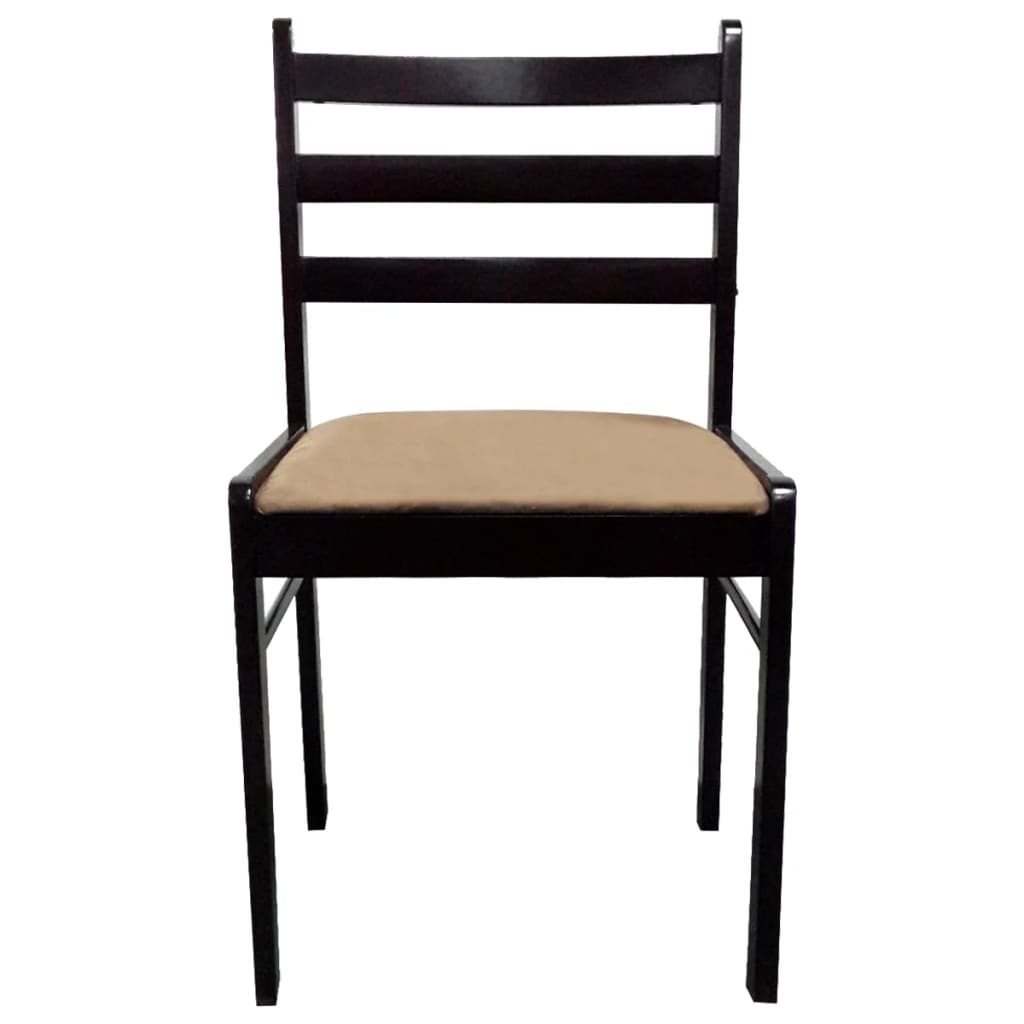 Dining Chairs Pcs Solid Rubber Wood And Velvet