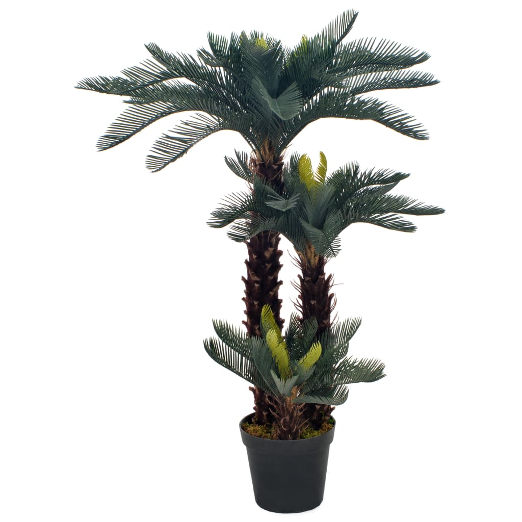 Artificial Plant Cycas Palm With Pot Green