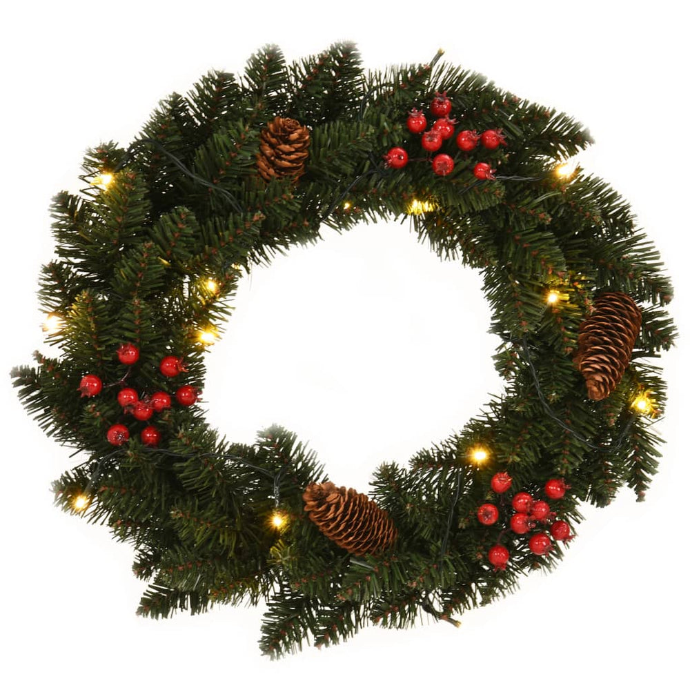 Christmas Wreaths 2 Pcs With Decoration Green 1 Ft