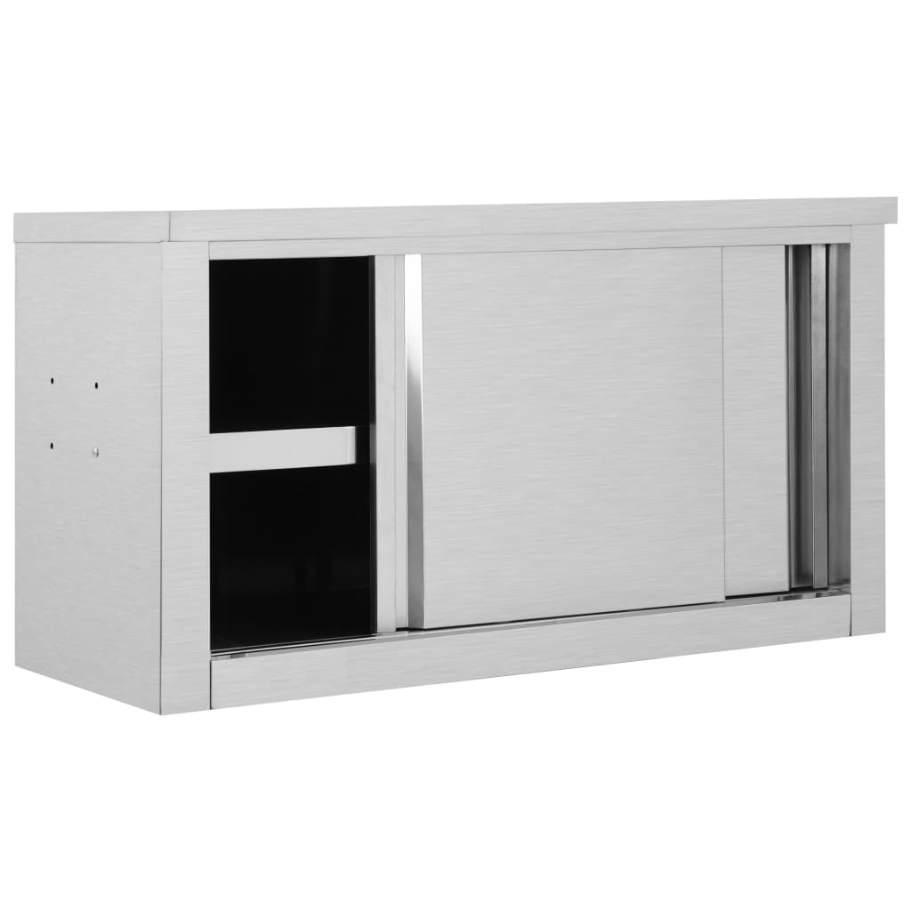 Kitchen Wall Cabinet With Sliding Doors Stainless Steel