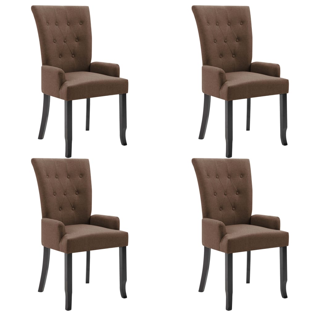 Dining Chairs With Armrests Pcs Fabric