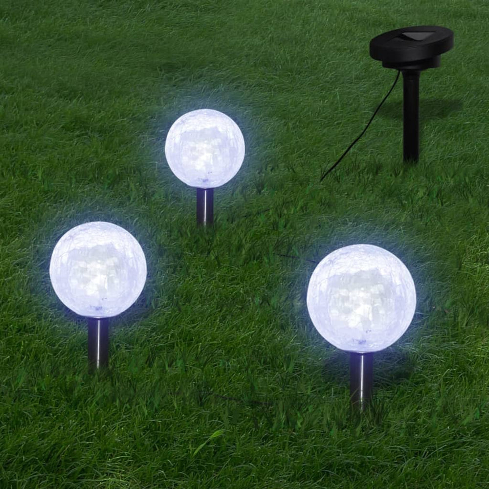 Garden Lights Pcs Led With Spike Anchors & Solar Panels