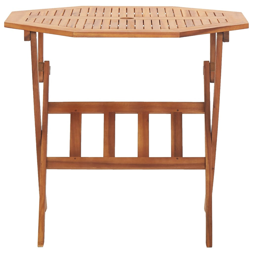 Folding Patio Table 35.4&quot;X29.5&quot; Solid Wood Acacia