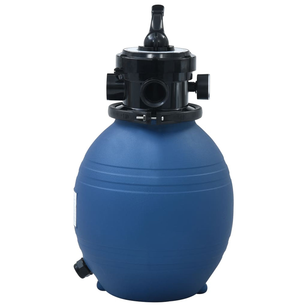 Pool Sand Filter With 4 Position Valve Blue 11.8&quot;