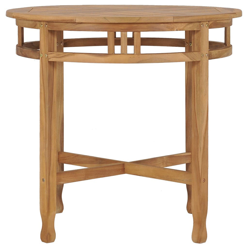 Dining Table Ø 31.5&quot; Solid Teak Wood