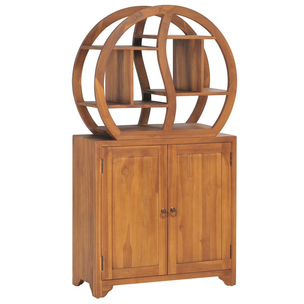 Cabinet With Yin Yang Shelf Solid Wood Teak