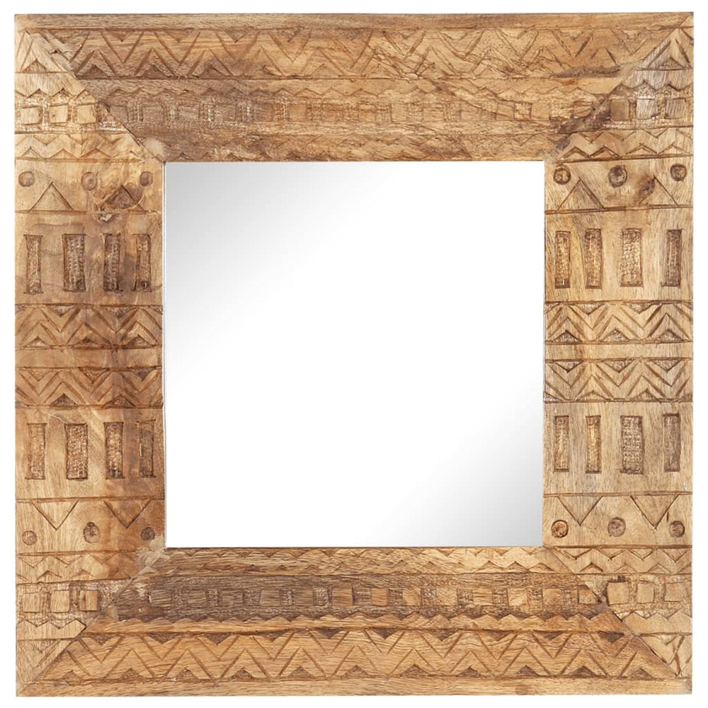 Hand-Carved Mirror Solid Mango Wood