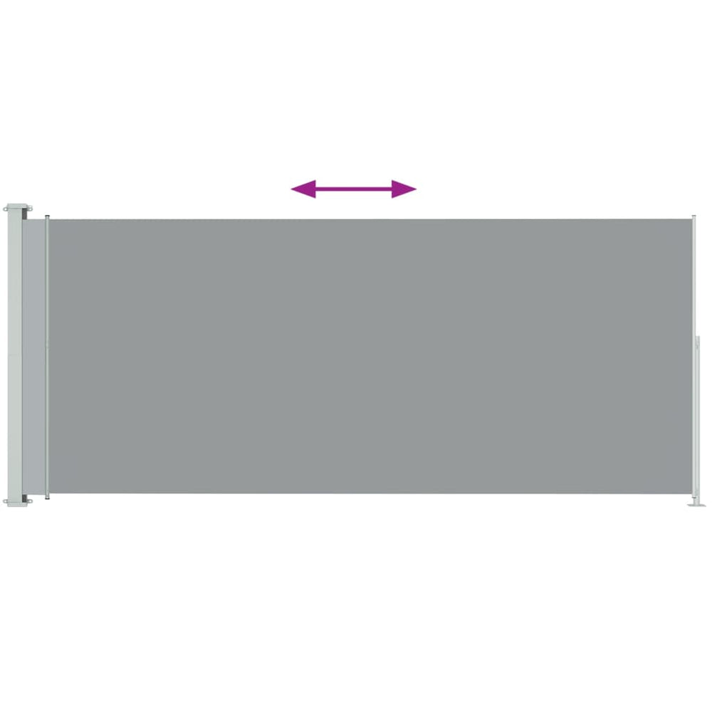 Patio Retractable Side Awning 78.7&quot;X196.9&quot; Gray