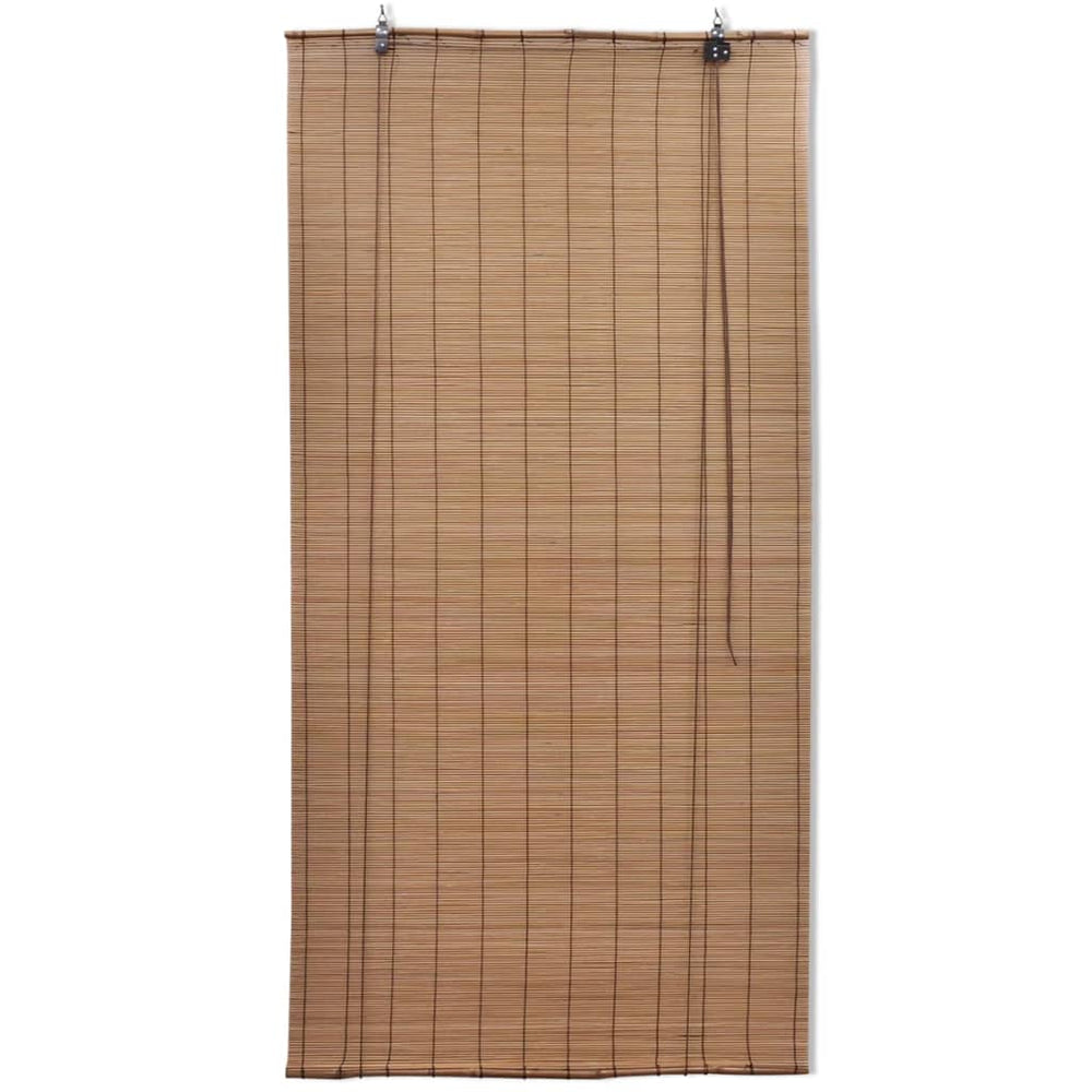 Bamboo Roller Blinds 2 Pcs Brown 47.2&quot; X 86.8&quot;