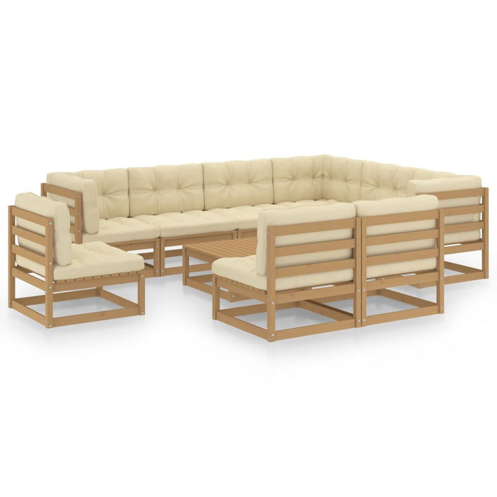 0 Piece Patio Lounge Set Solid Pinewood