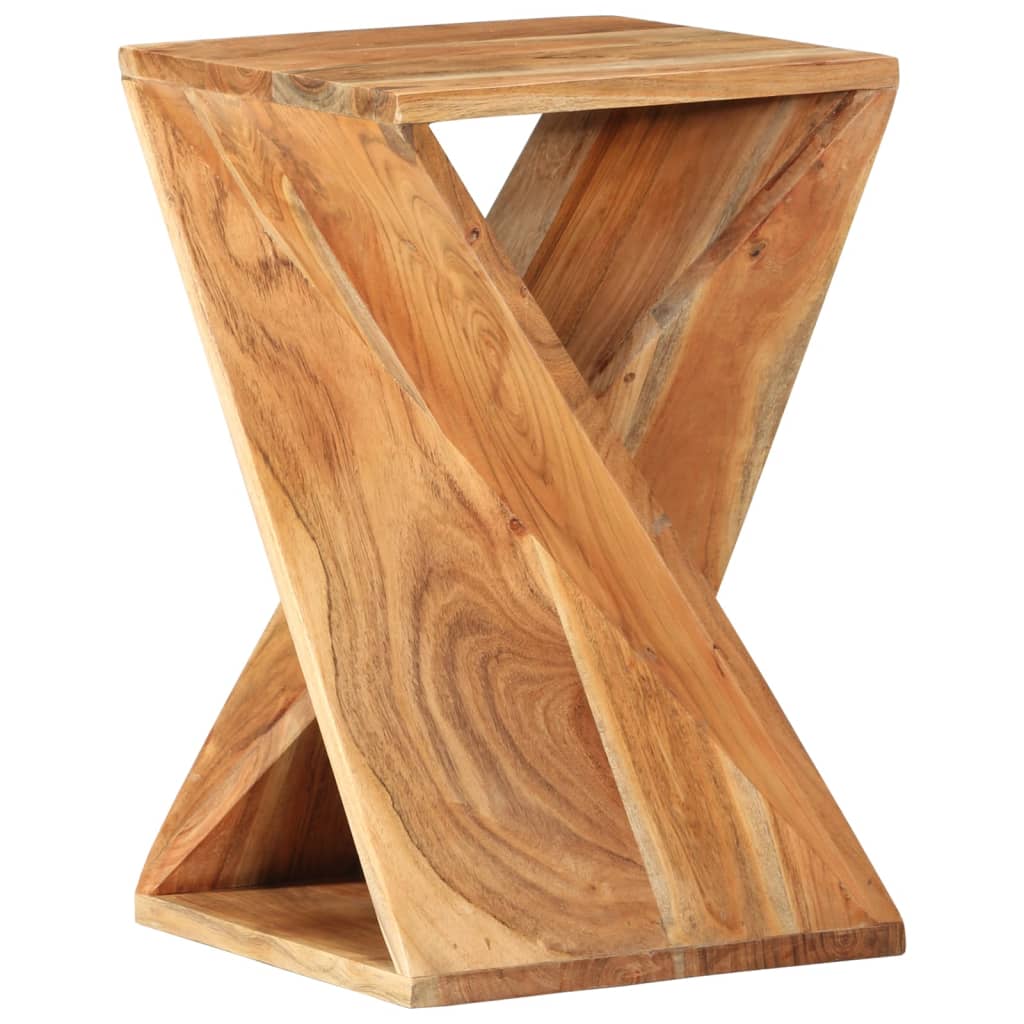 Side Table 3.8&quot;X3.8&quot;X2.7&quot; Solid Wood Acacia