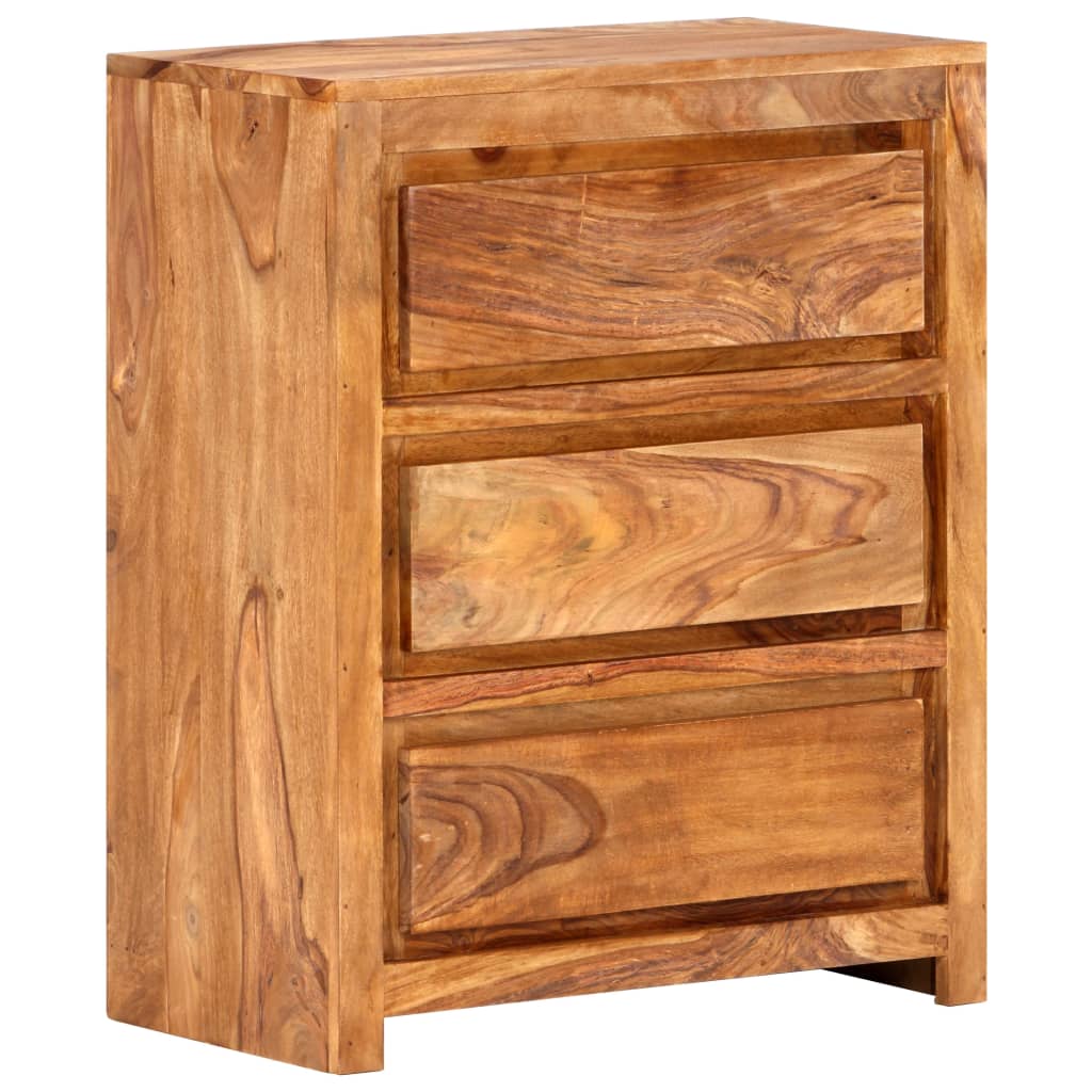 Drawer Cabinet 23.6&quot;X3&quot;X29.5&quot; Solid Wood Acacia