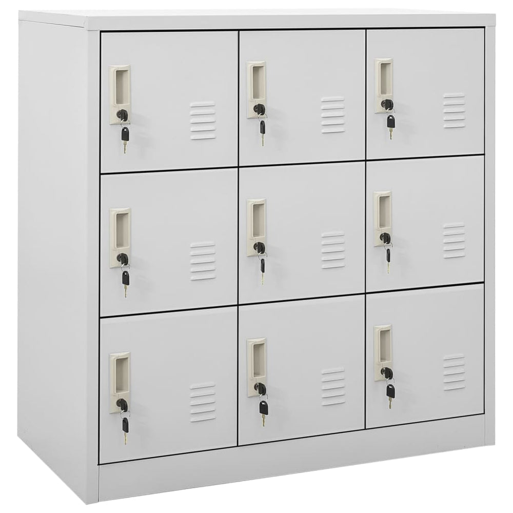 Locker Cabinets Pcs 3.4&quot;X7.7&quot;X36.4&quot; Steel Light Gray
