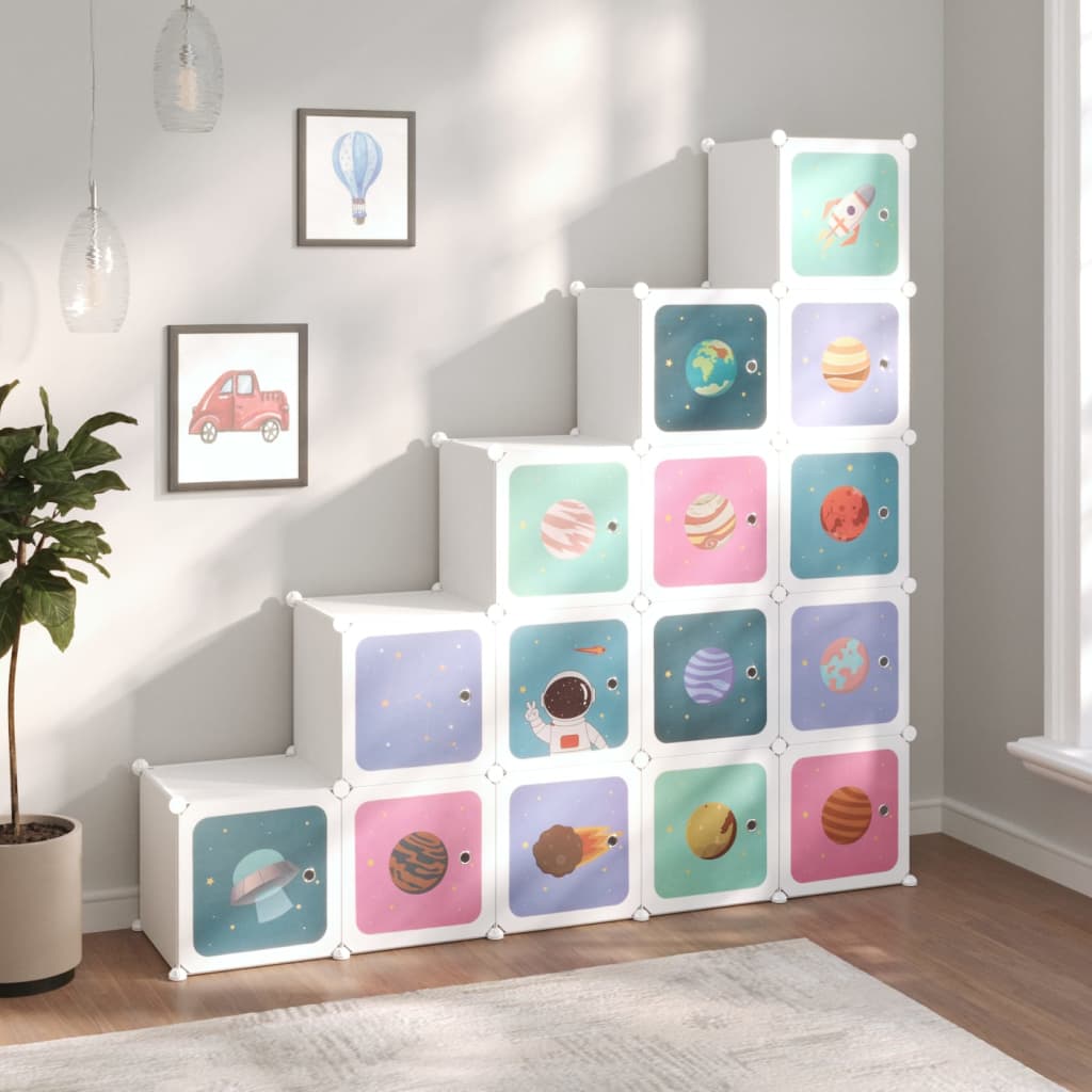 Cube Storage Cabinet For Kids With 5 Cubes Pp