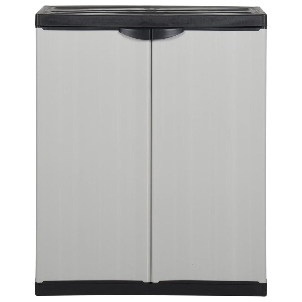 Garden Storage Cabinet With 1 Shelf Gray And Black 26.8&quot;X15.7&quot;X33.5&quot;