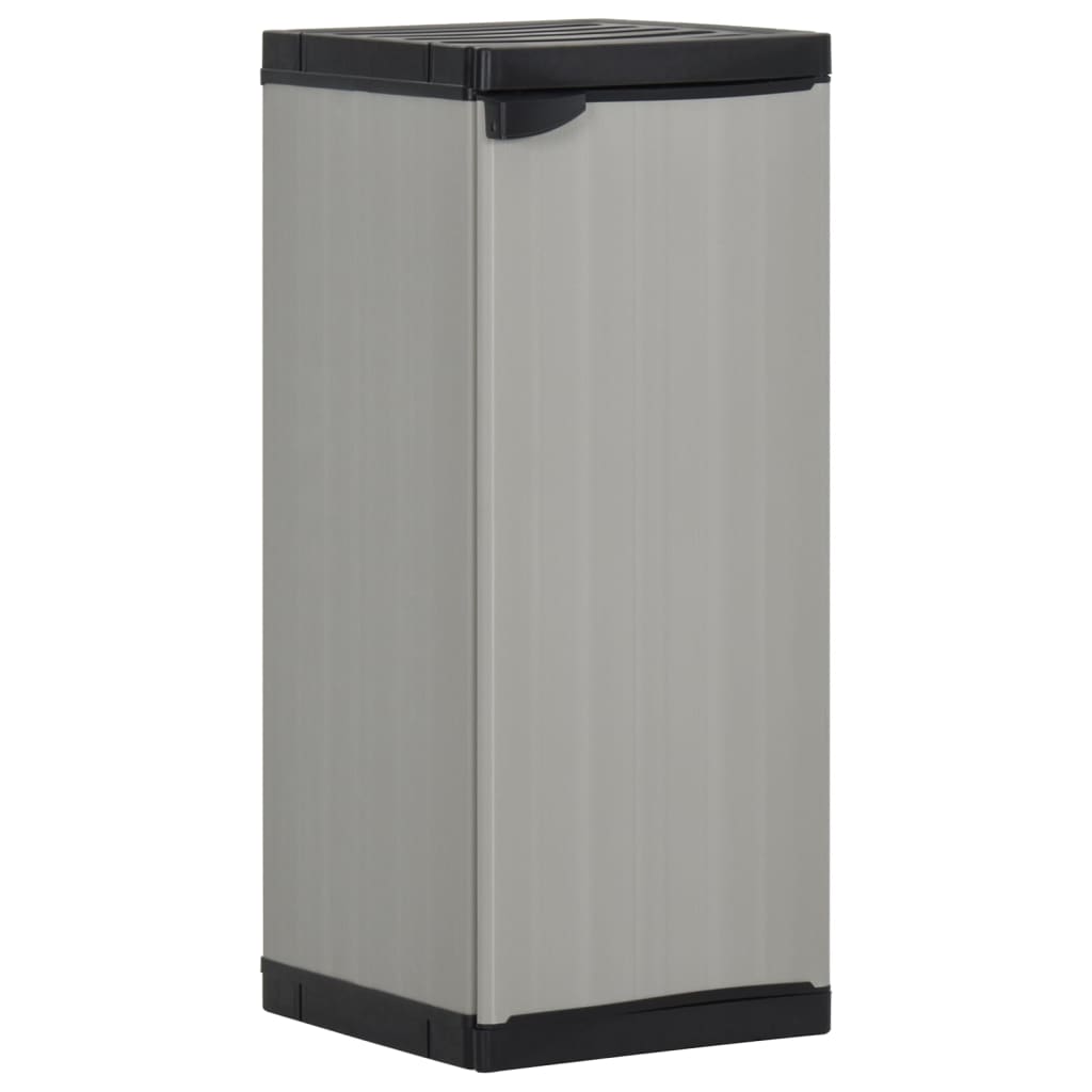 Garden Storage Cabinet With 1 Shelf Gray And Black 13.8&quot;X15.7&quot;X33.5&quot;