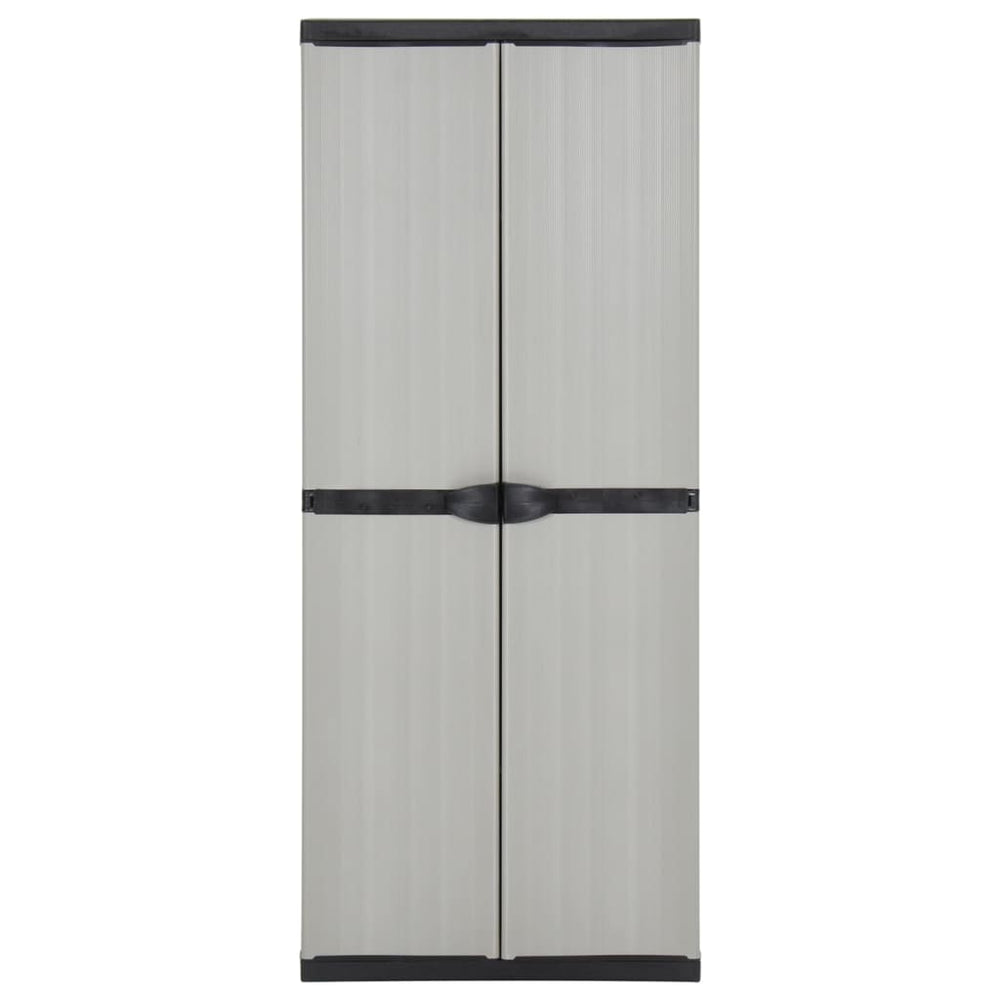 Garden Storage Cabinet With 3 Shelves Gray&Black 26.8&quot;X15.7&quot;X66.1&quot;