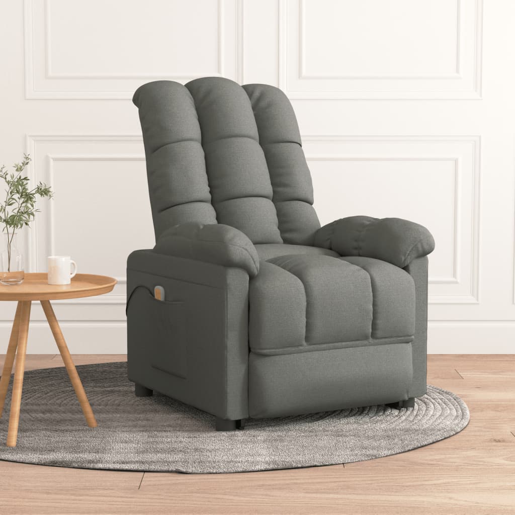 Massage Chair Dark Gray Fabric