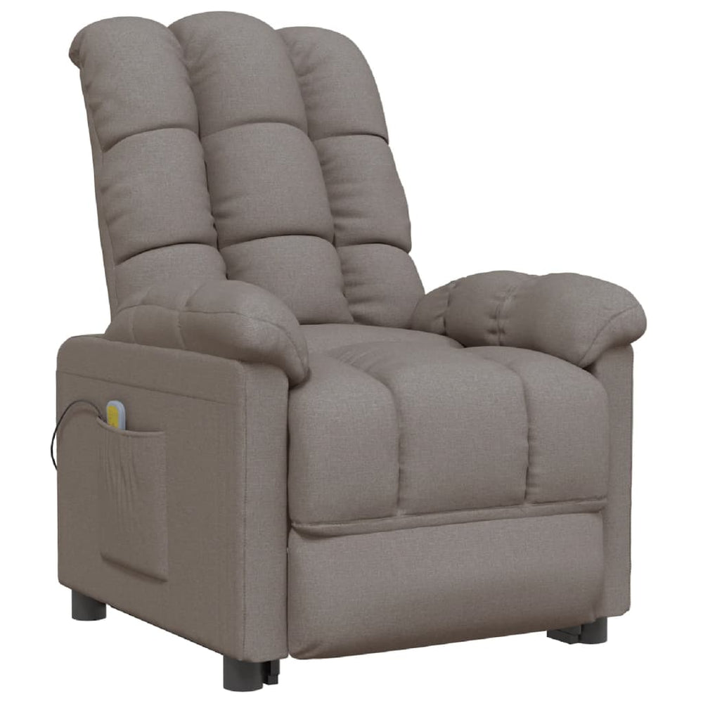 Massage Chair Taupe Fabric