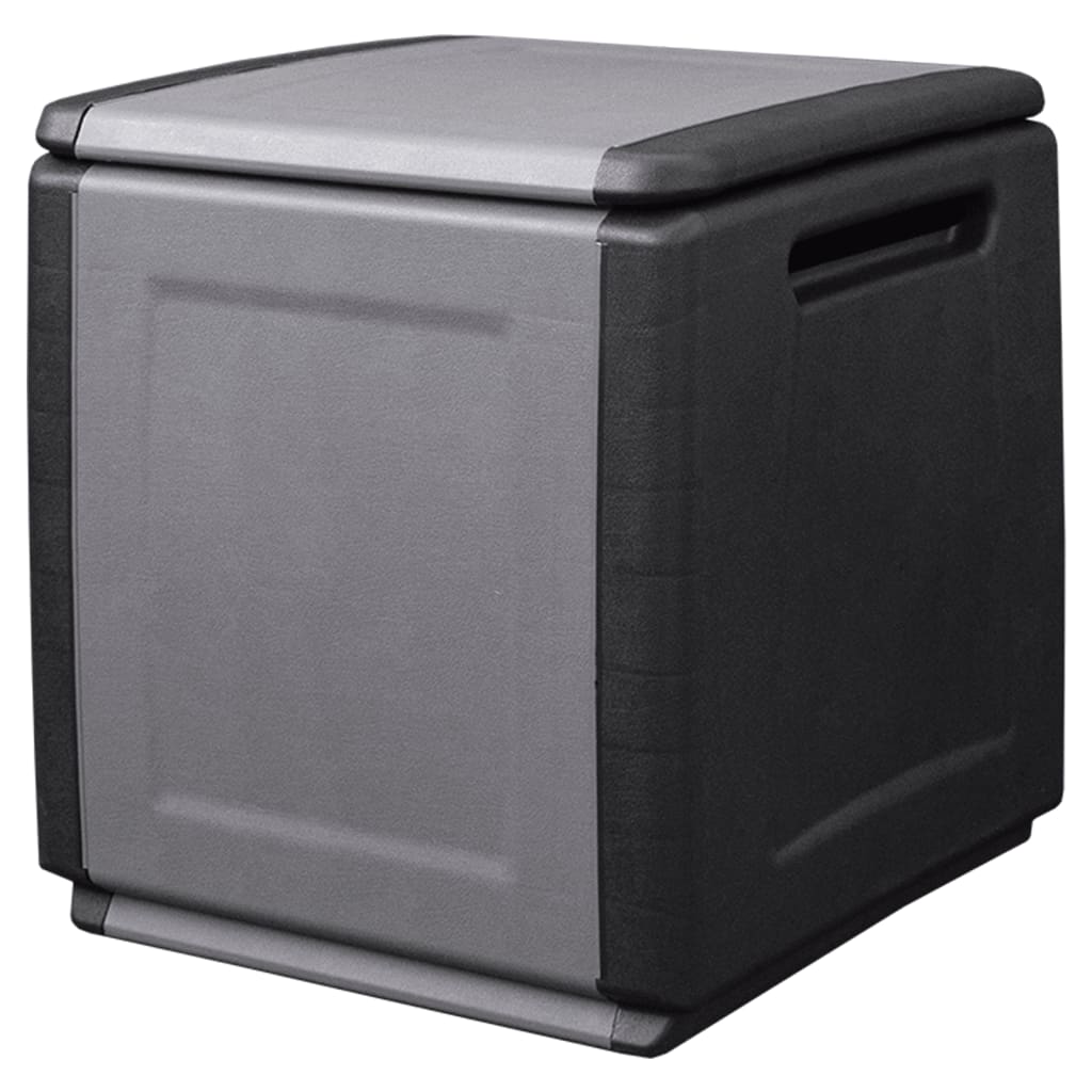 Patio Storage Box 34.3 Gal Dark Gray And Black
