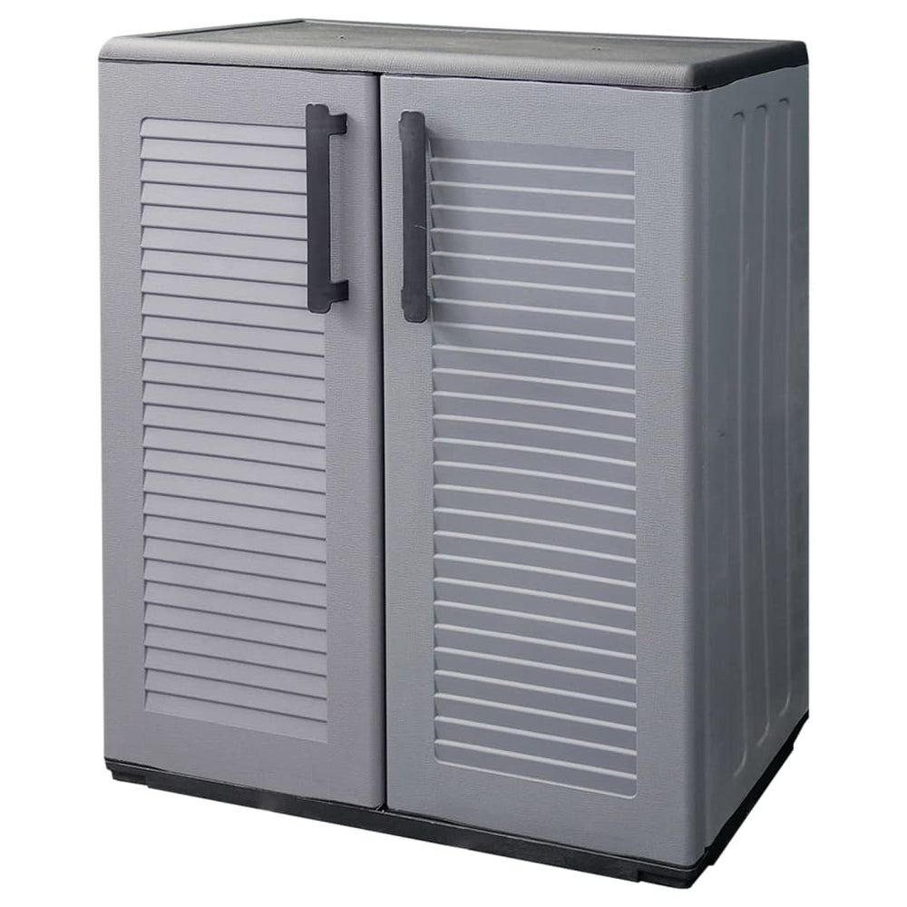 Garden Storage Cabinet Gray And Black 26.8&quot;X14.6&quot;X33.1&quot; Pp