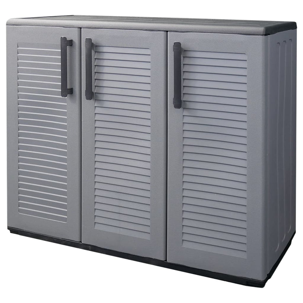 Garden Storage Cabinet Gray And Black 40.2&quot;X14.6&quot;X33.1&quot; Pp