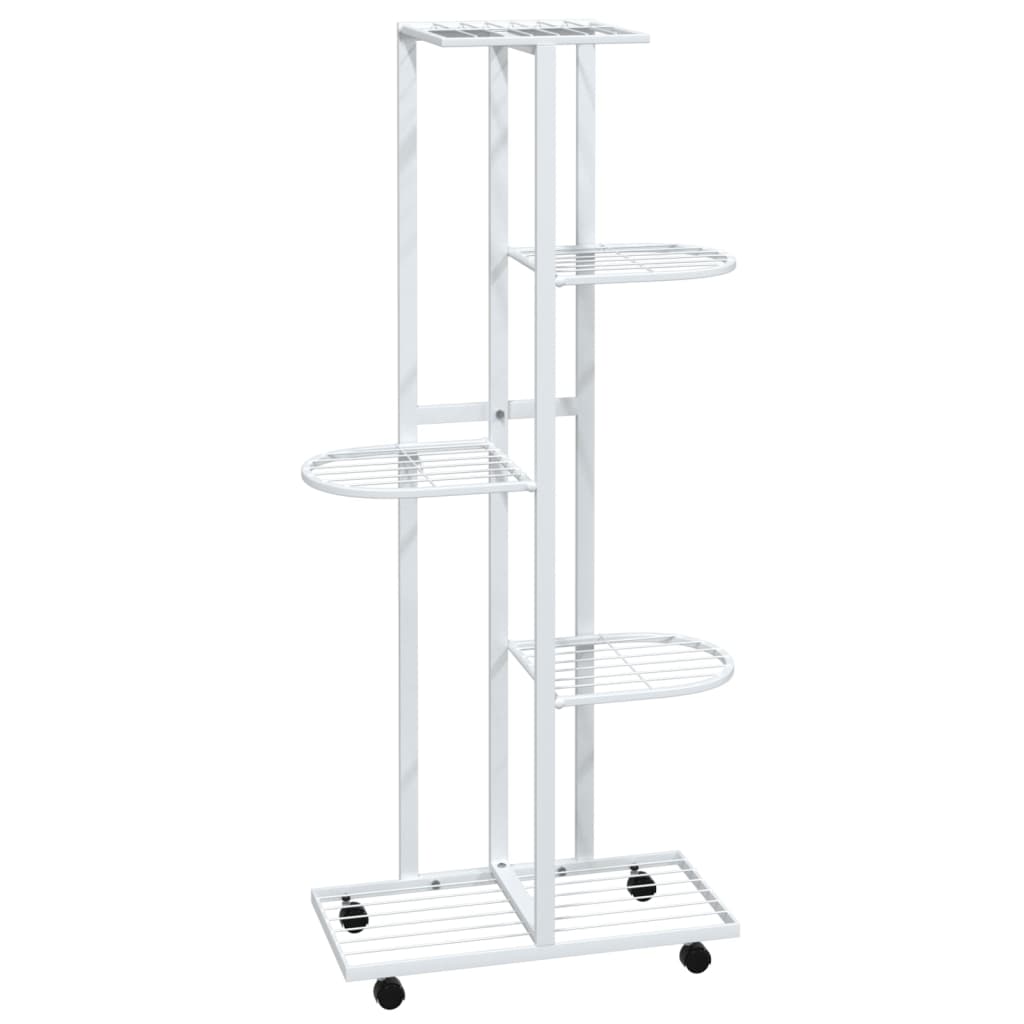 5-Floor Flower Stand With Wheels 7.3&quot;X9.&quot;X39.4&quot; Iron