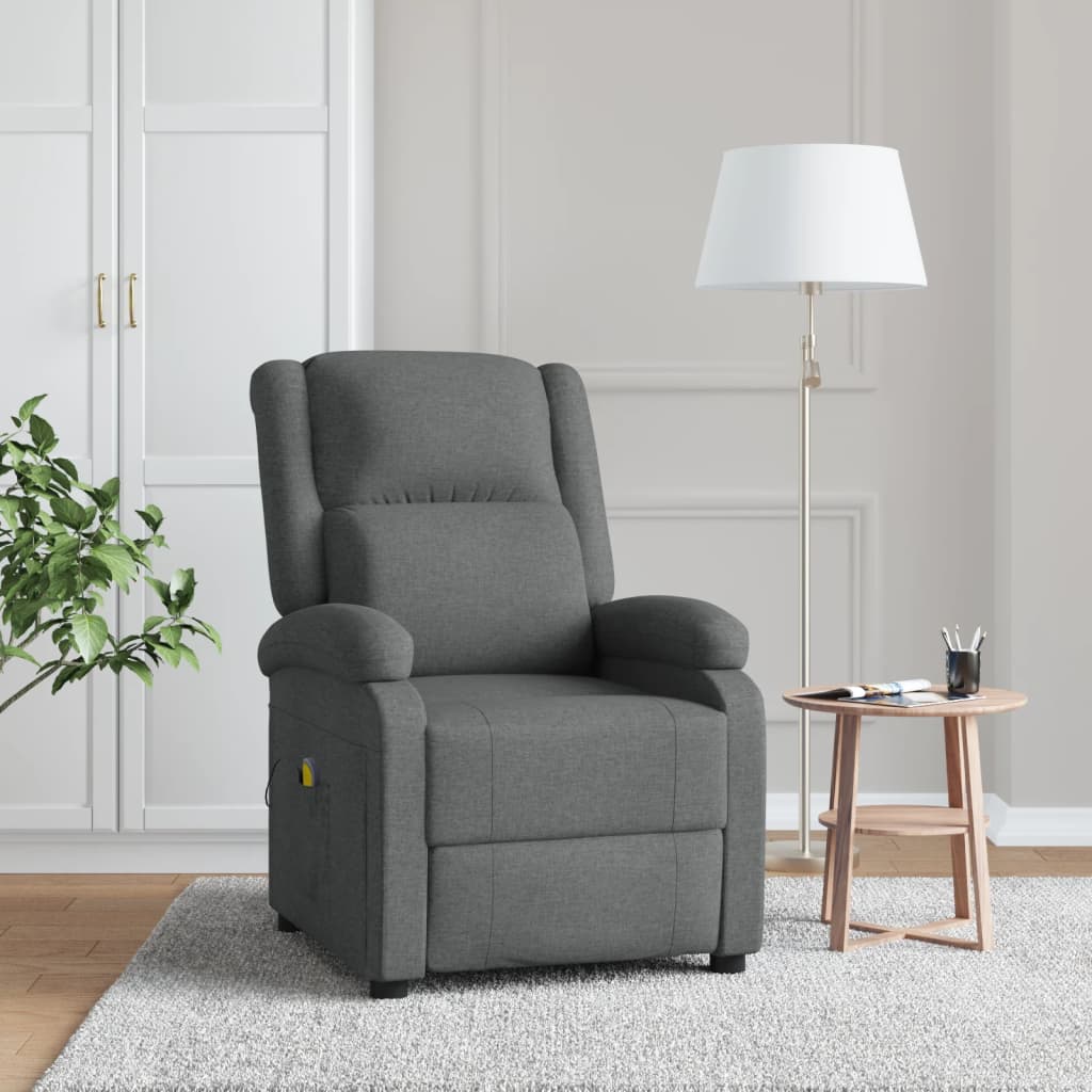Massage Chair Dark Gray Fabric