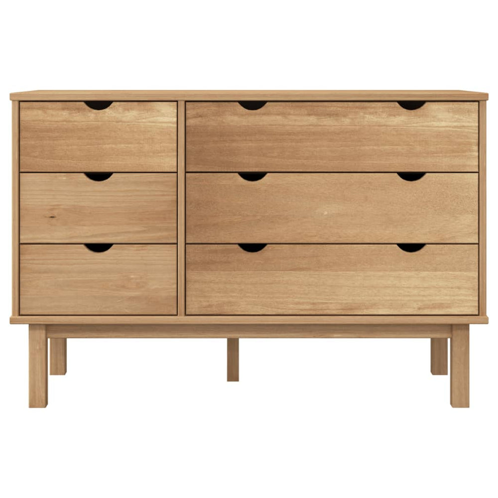 Drawer Cabinet Otta 43.7&quot;X6.9&quot;X28.9&quot; Solid Wood Pine