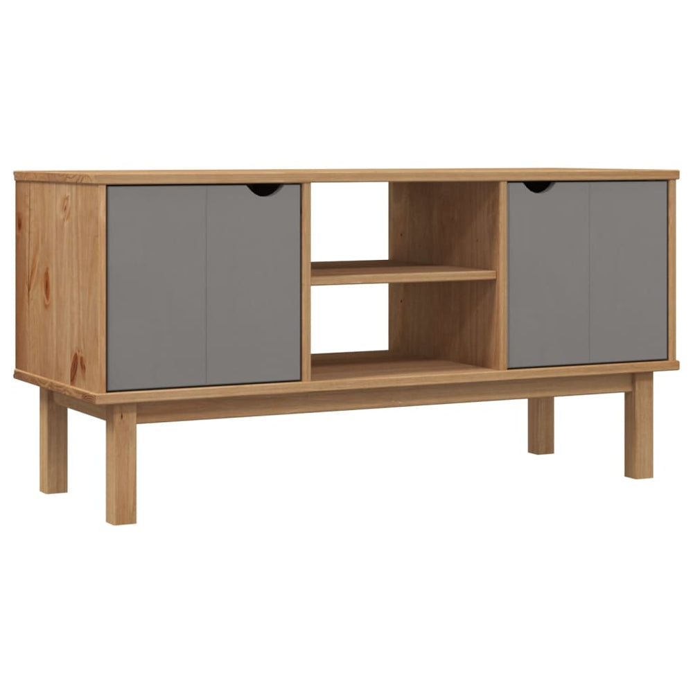 Tv Stand Otta 44.7&quot;X6.9&quot;X22.4&quot; Solid Wood Pine