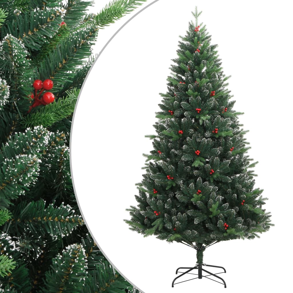 Artificial Hinged Christmas Tree With Red Berries