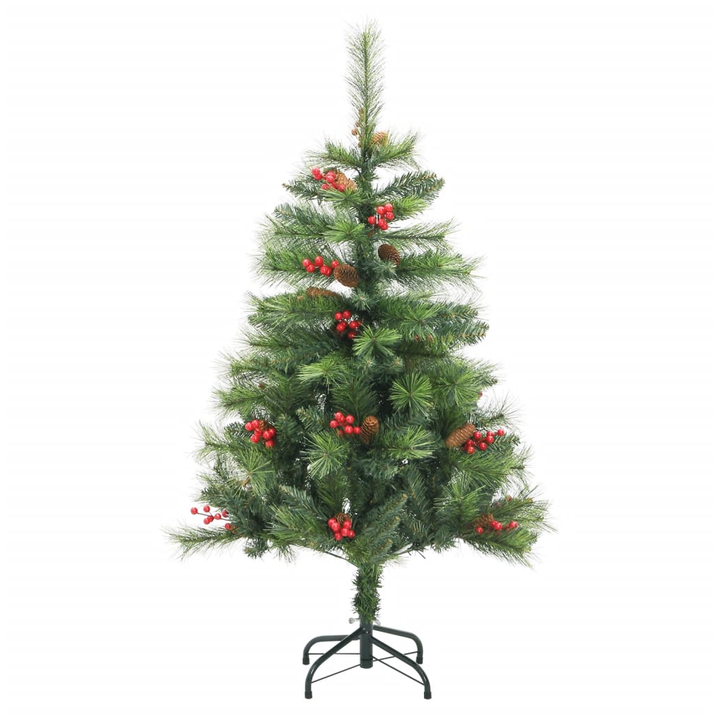 Artificial Hinged Christmas Tree With Cones And Berries