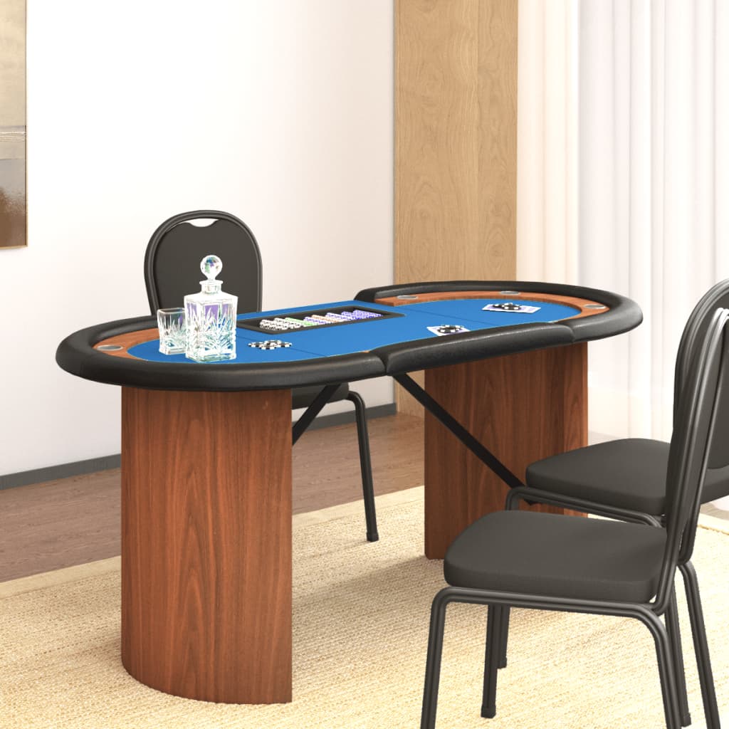 0-Player Poker Table With Chip Tray 63&quot;X3.5&quot;X29.5&quot;