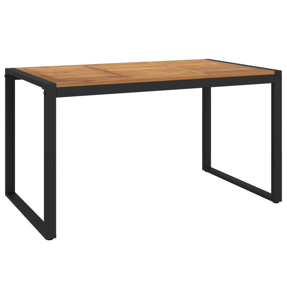 Patio Table With U-Shaped Legs Solid Wood Acacia
