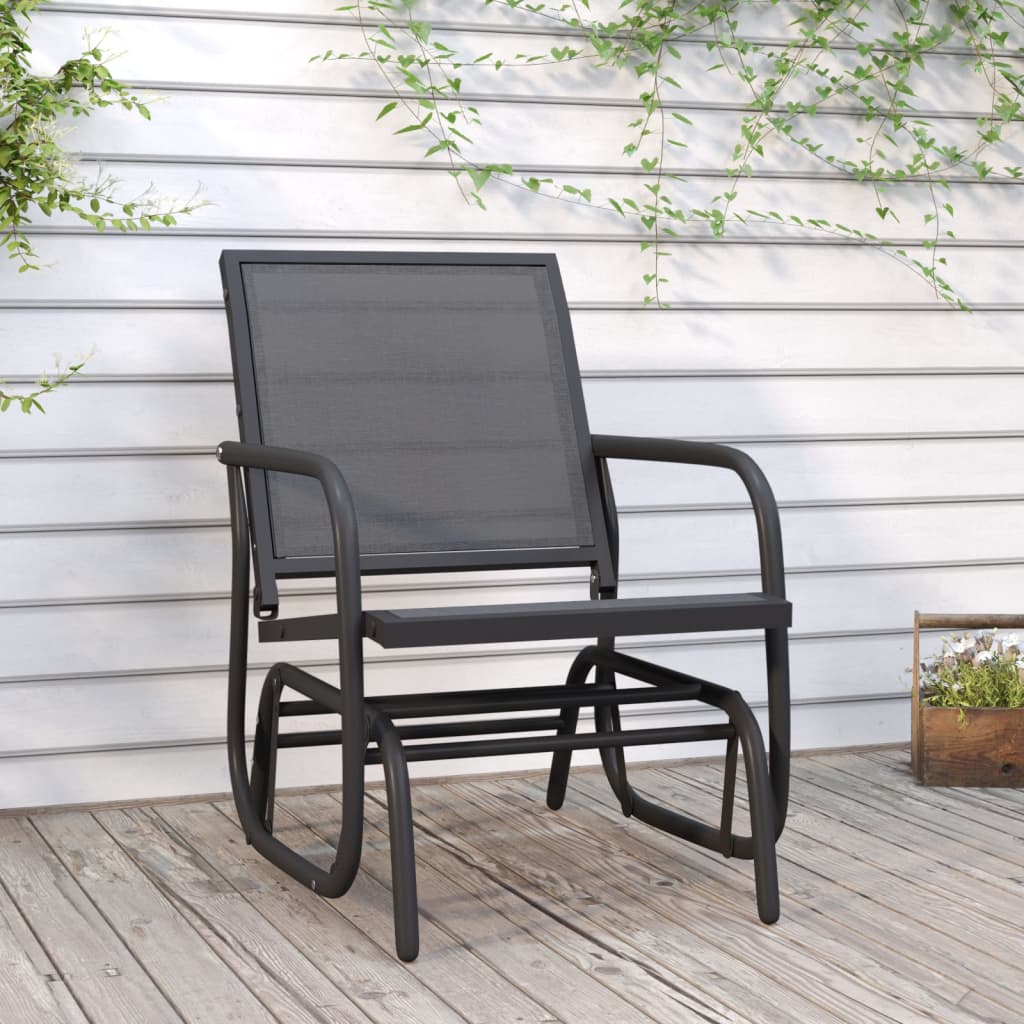Garden Glider Chair 24&quot;X29.9&quot;X34.3&quot; Textilene&Steel