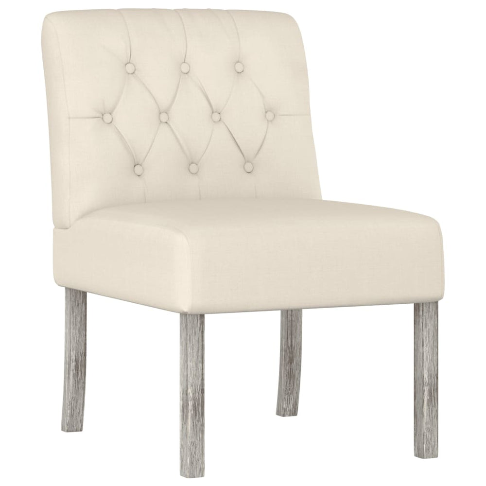 Slipper Chair Linen Fabric Button Design