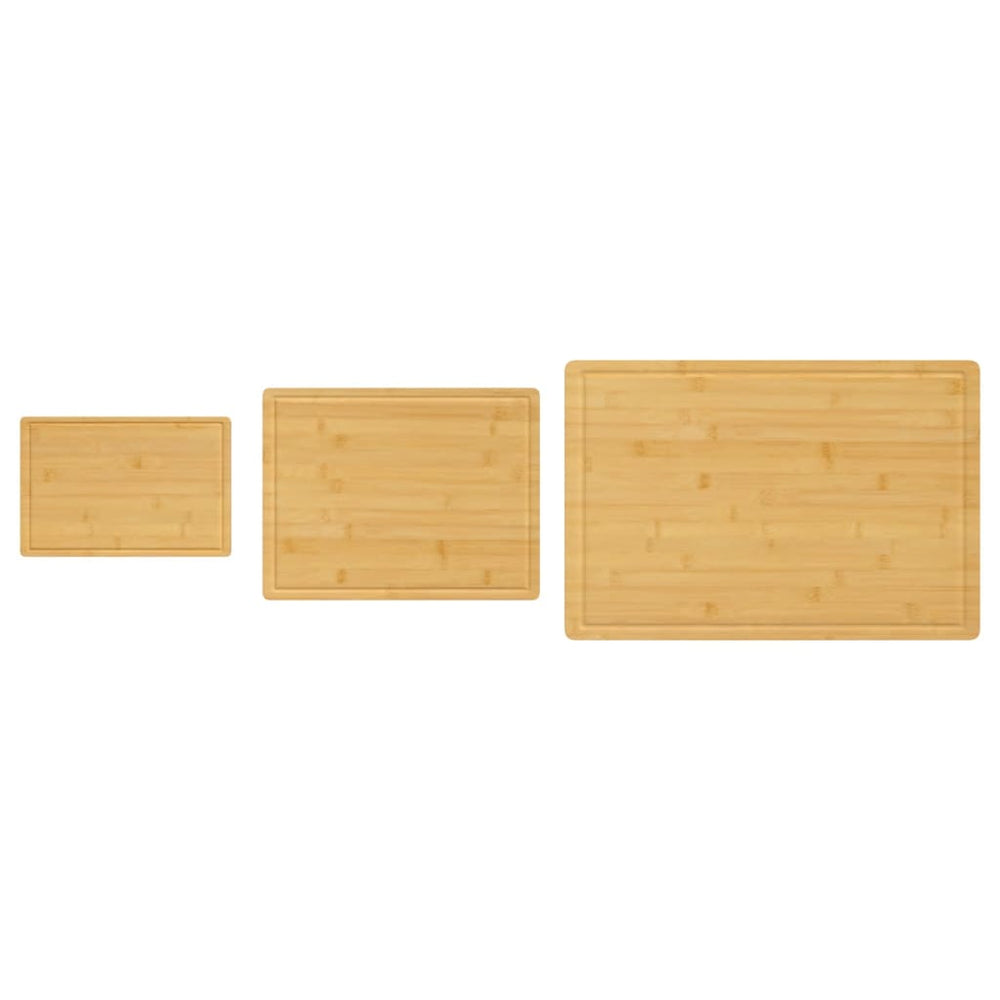 3 Piece Chopping Board Set Bamboo