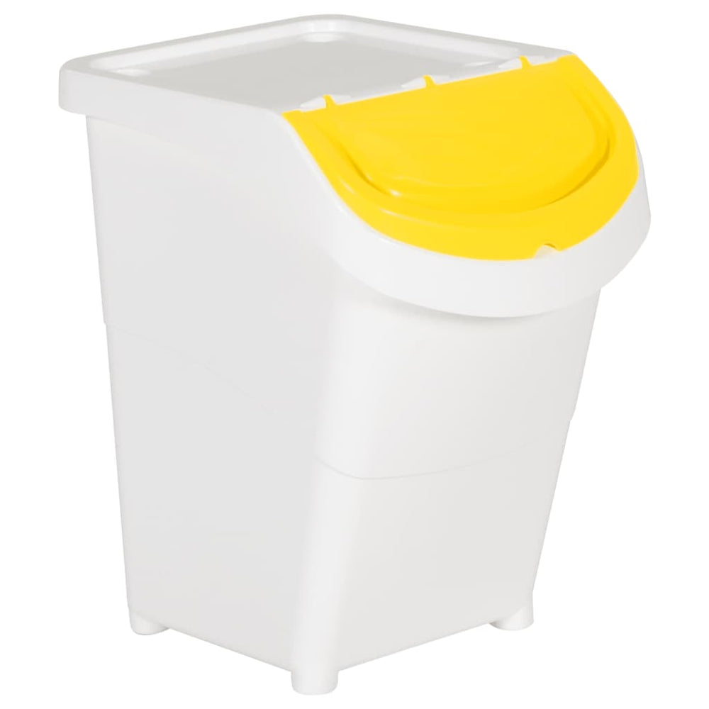 Stackable Waste Bins With Lids Pcs Pp