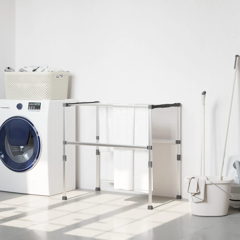Laundry Dryer 32.7&quot;X(19.7&quot;-21.7&quot;)X(15.7&quot;-33.5&quot;) Aluminum