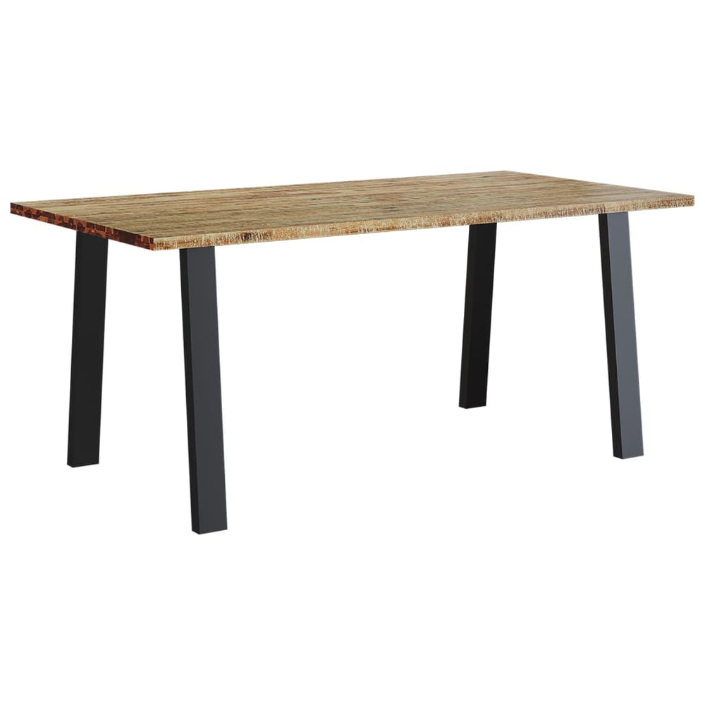 Dining Table 59.&quot;X35.4&quot;X29.5&quot; Solid Wood Acacia