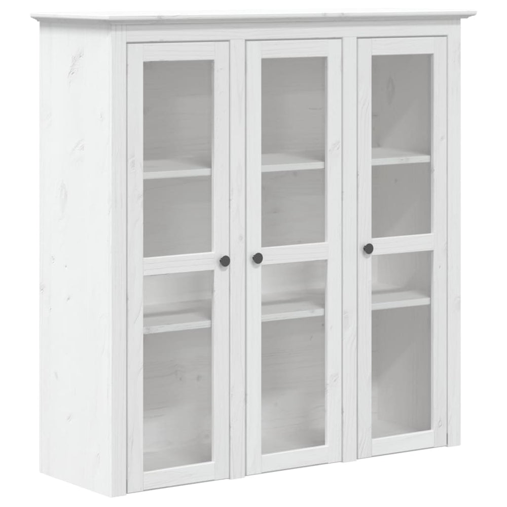 Cabinet With Glass Doors Bodo Solid Wood Pine