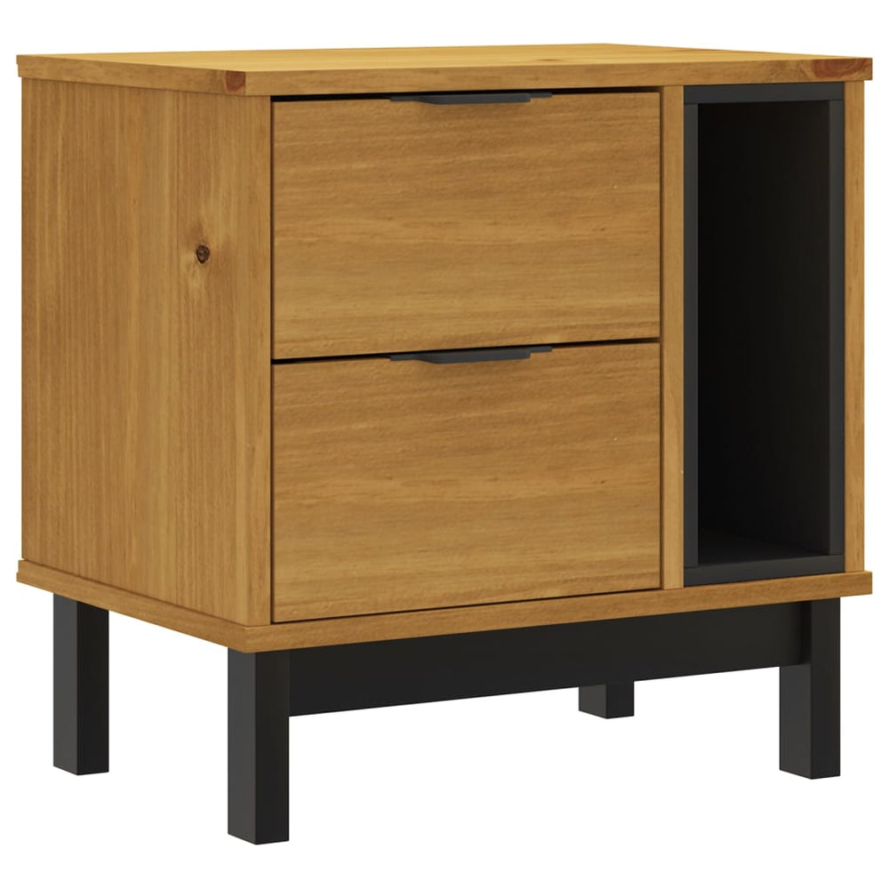 Bedside Cabinet Flam 19.3&quot;X13.8&quot;X19.7&quot; Solid Wood Pine
